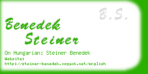 benedek steiner business card